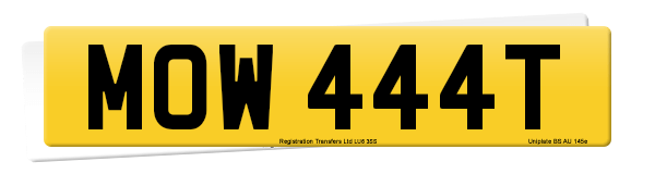 Registration number MOW 444T